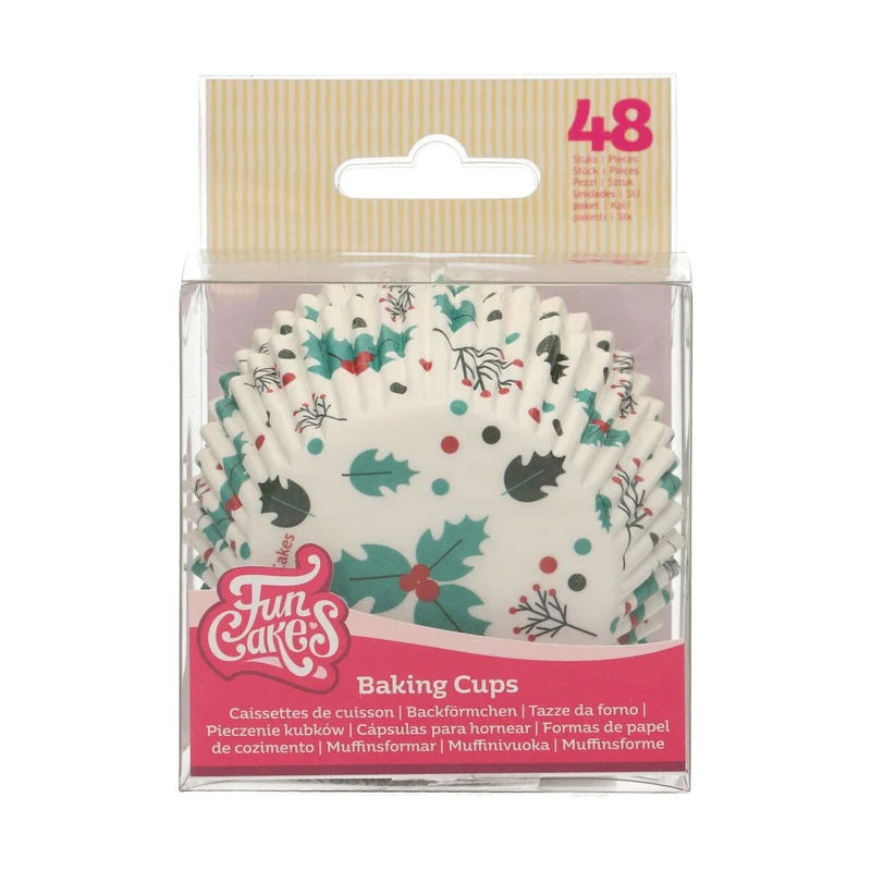 FunCakes | Baking cups Holly Leaf /48