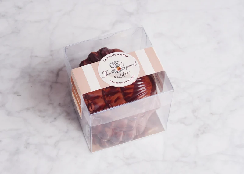 Chocolade schelp - melk & pure chocolade