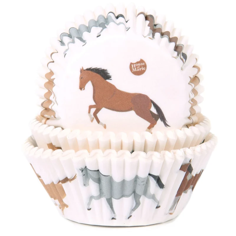 HoM | Baking cups Horse /paard (pk/50) (Normaal)