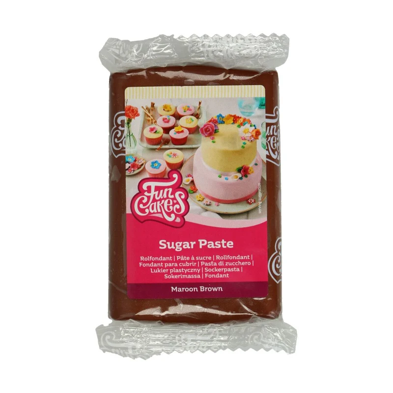 Funcakes | Fondant maroon brown 250g