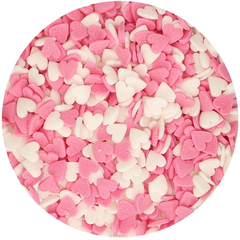 FunCakes Hartjes Roze-Wit 60 g