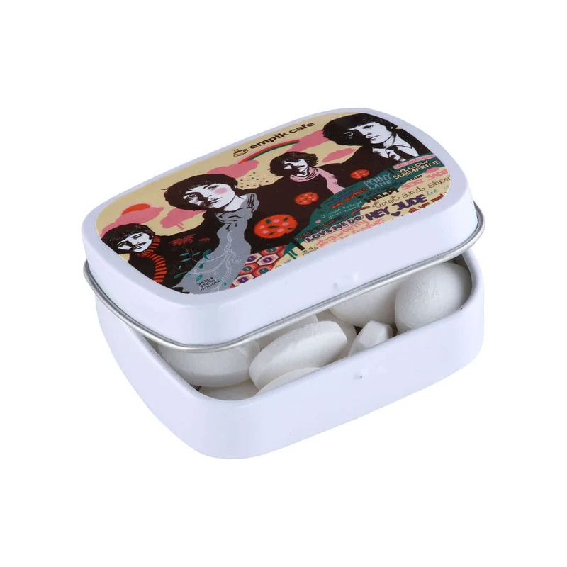 Mini rectangular tin met bedrukking