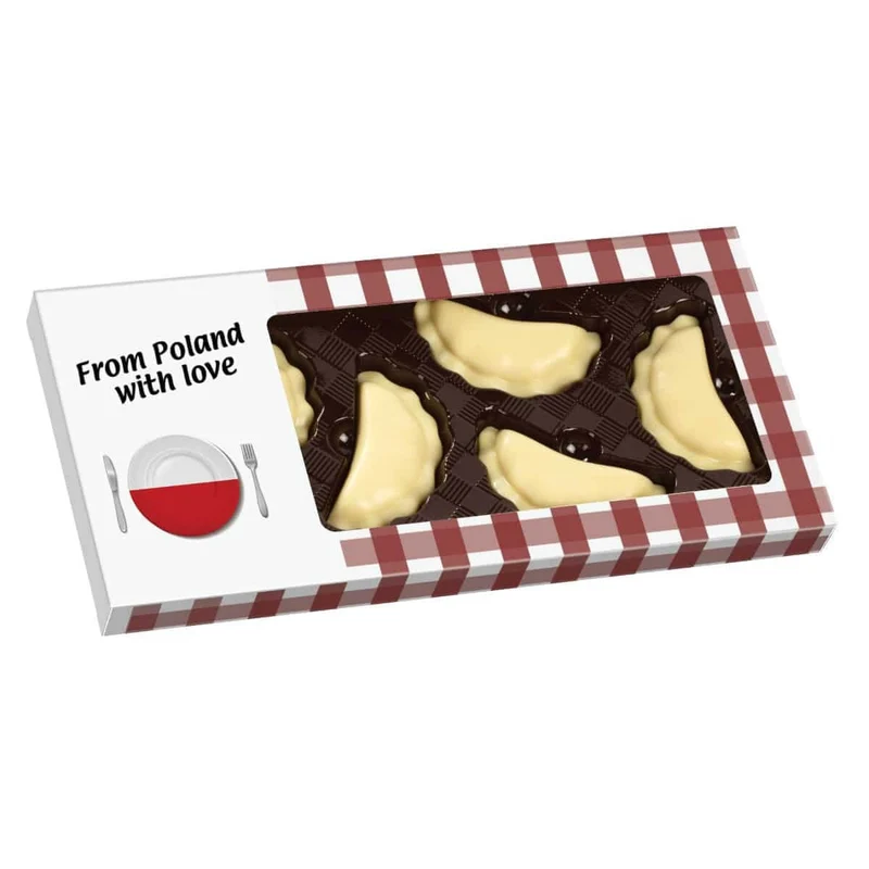 Set chocolade pierogi 6 stuks met eigen ontwerp