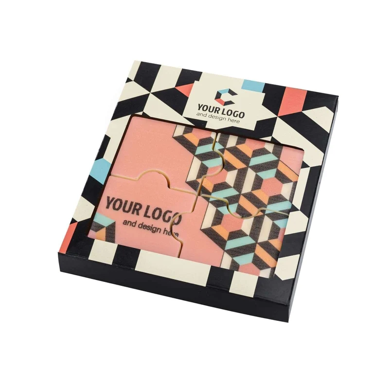 Chocolade puzzelset express met eigen opdruk