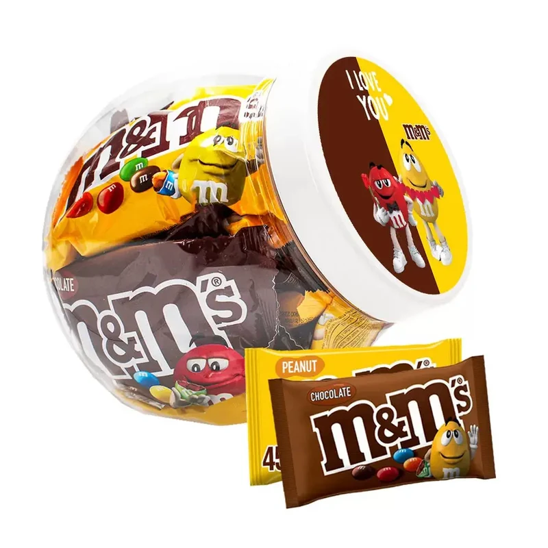 M&M's Choco & Peanut Mix - "I Love You" - 10 zakjes - 450g