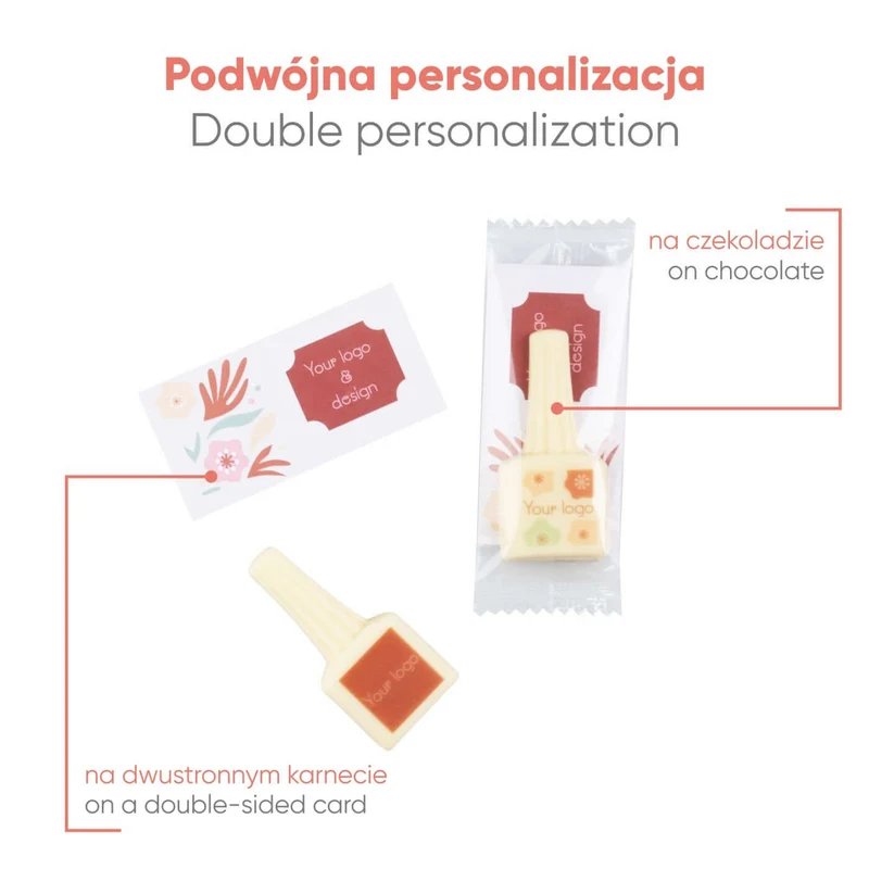 Advert Card – Chocolate Nail Polish Print met Eigen Ontwerp