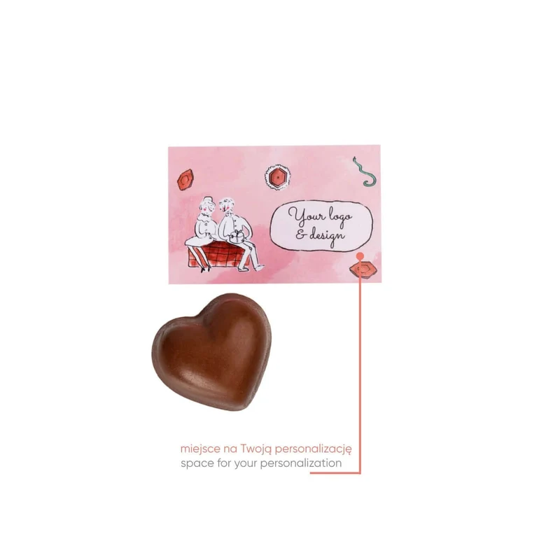 Advert Card – Velvet Heart Praline met Eigen Ontwerp