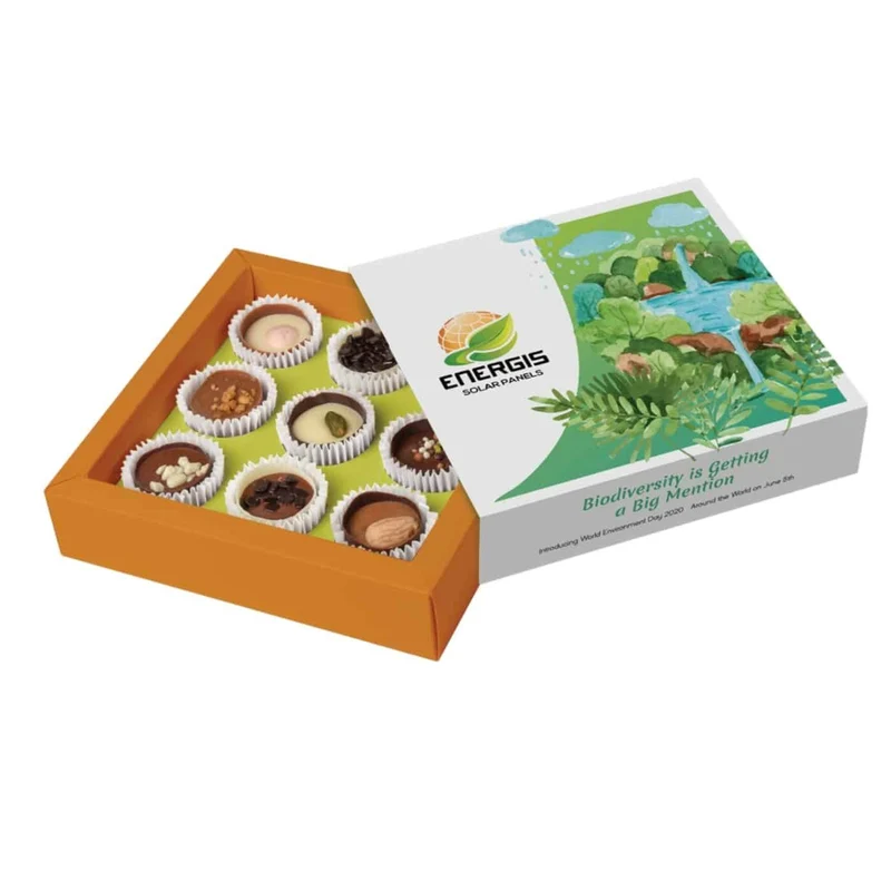 Noble 9 Box – Negen Verfijnde Chocolaatjes in een Luxe Geschenkdoos