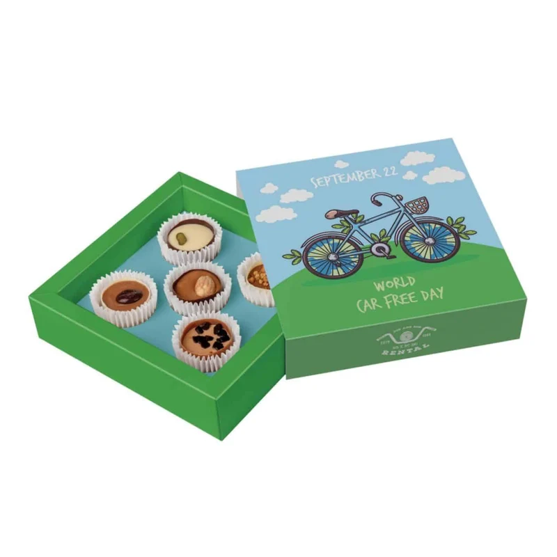 Noble 5 Box – Vijf Luxe Chocolaatjes in een Persoonlijk Doosje