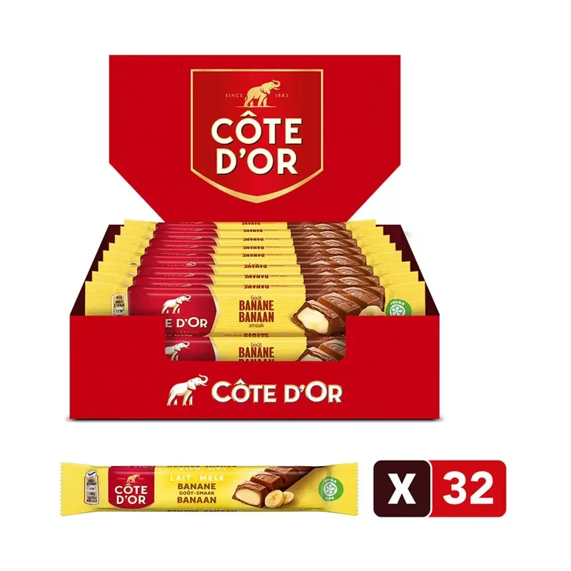 Côte d’Or chocoladerepen melkchocolade met banaan - 32 stuks - 1536g
