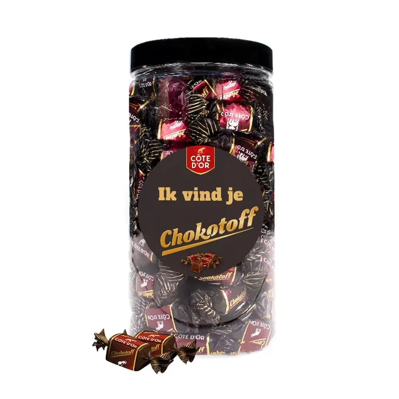 Côte d’Or Chokotoff "Ik vind je Chokotoff" - chocolade cadeau - herbruikbare bokaal - 800g