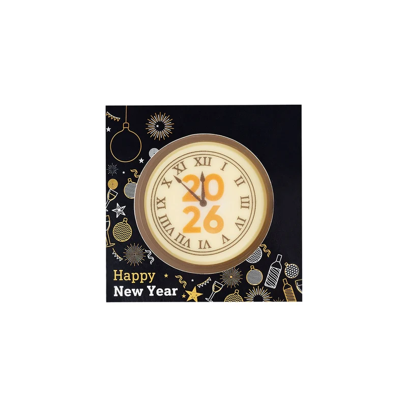Chocolate Medal Choco Circle Print – Witte Chocolade Medaille in Eigen Verpakking
