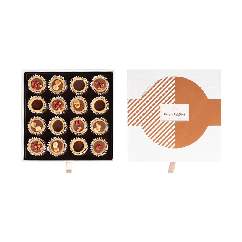Biscotti Sorpresa Grande – 16 Feestelijke Koekjespralines in Luxe Doos