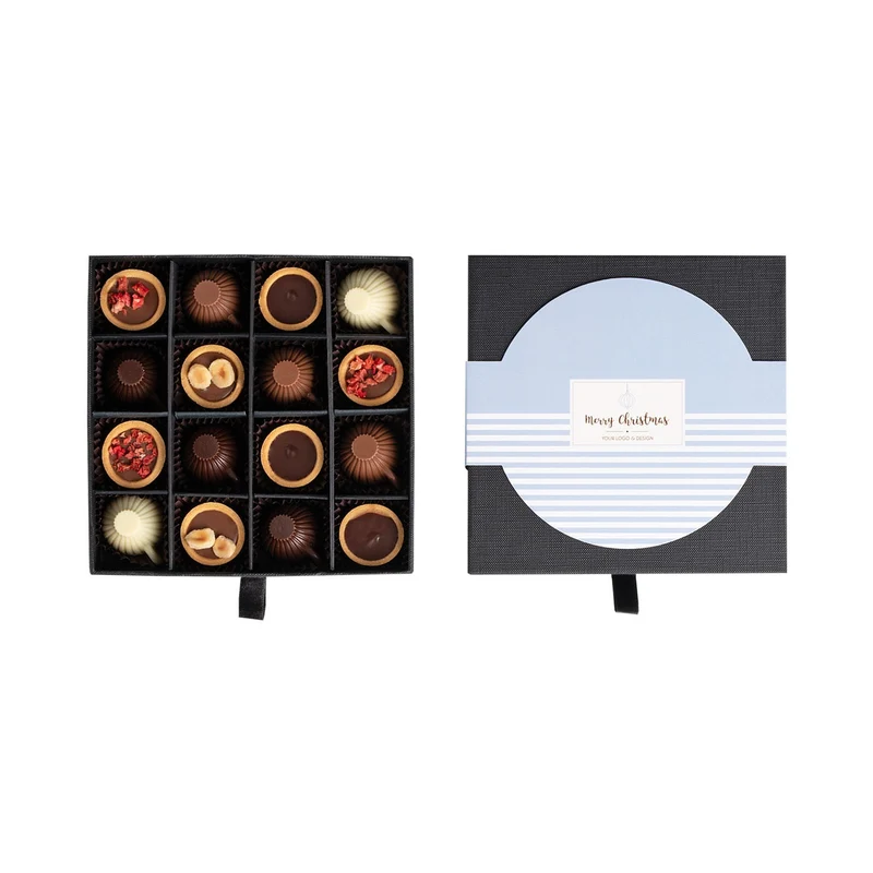 Chocofino Biscotti Grande – 16 Pralines in een Luxe Cadeaudoos
