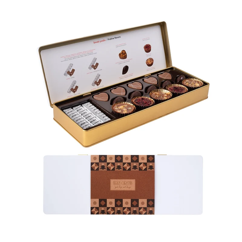 Premium Pralines in Tin – Luxe Proeverij in een Stijlvolle Cadeaublik
