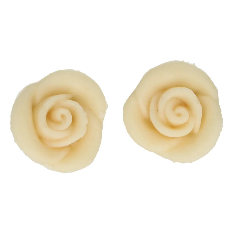 FunCakes Marsepein Decoratie Rozen Wit Set/6