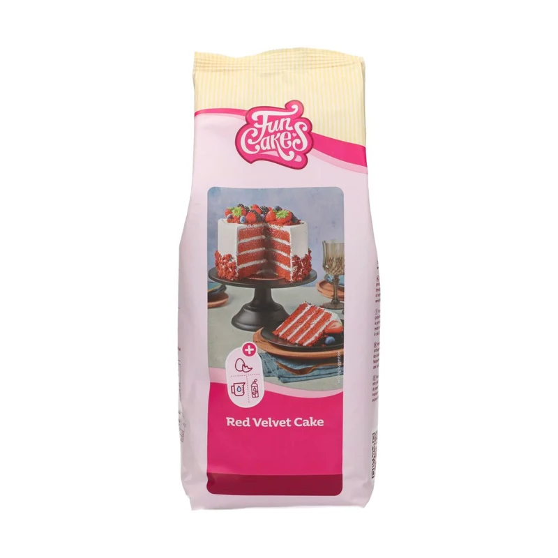FunCakes Mix voor Red Velvet Cake 1 kg