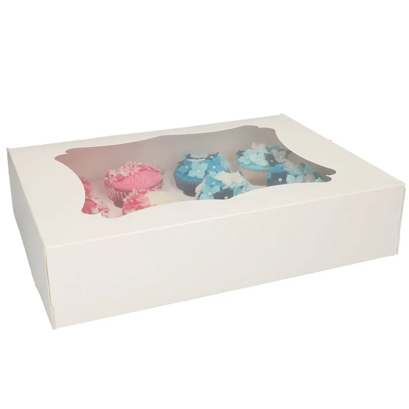 FunCakes | Cupcake Doos 12 -blanco/3