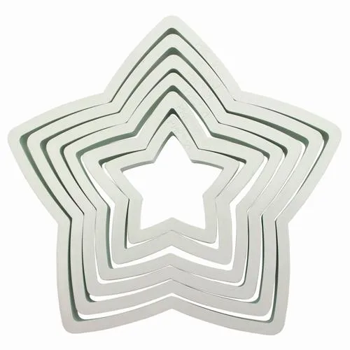 PME Plastic Cutter Star Set 6 stuks