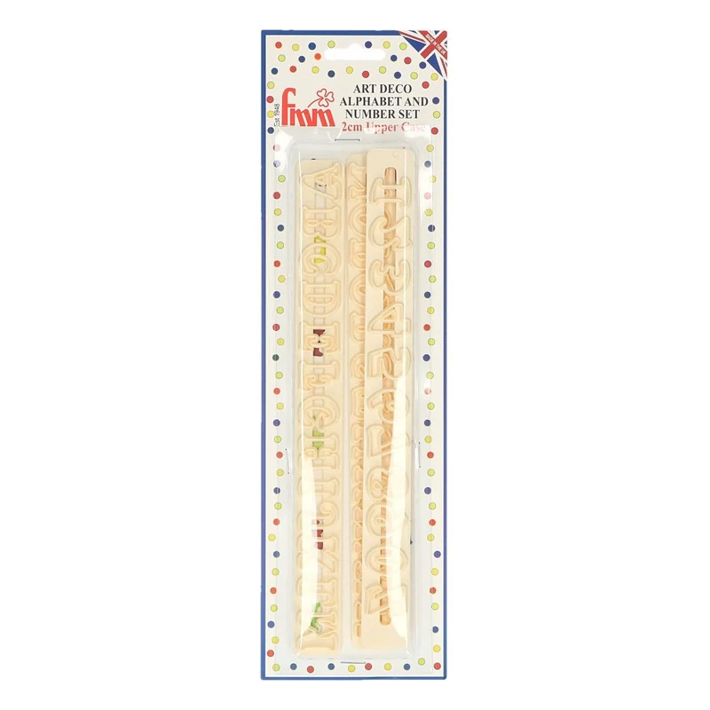 FMM Alphabet & Numbers Tappits Art Deco Upper Case