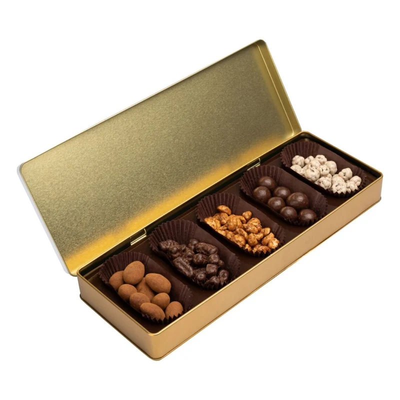 Luxe delicatessen in geschenkblik