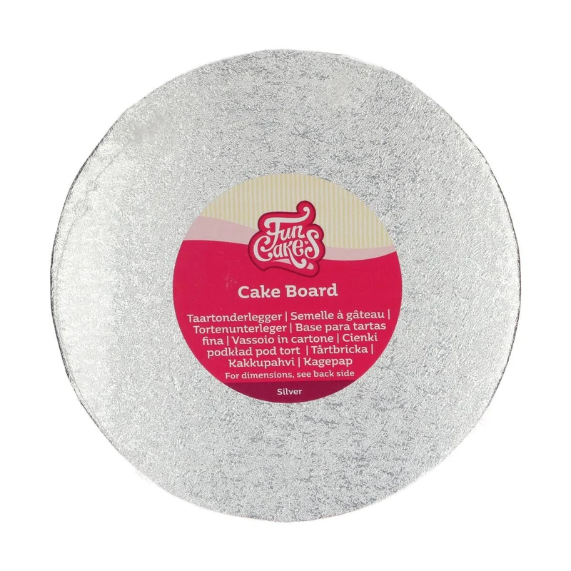 FC Cake Board Rond Ø22,5 cm Zilver