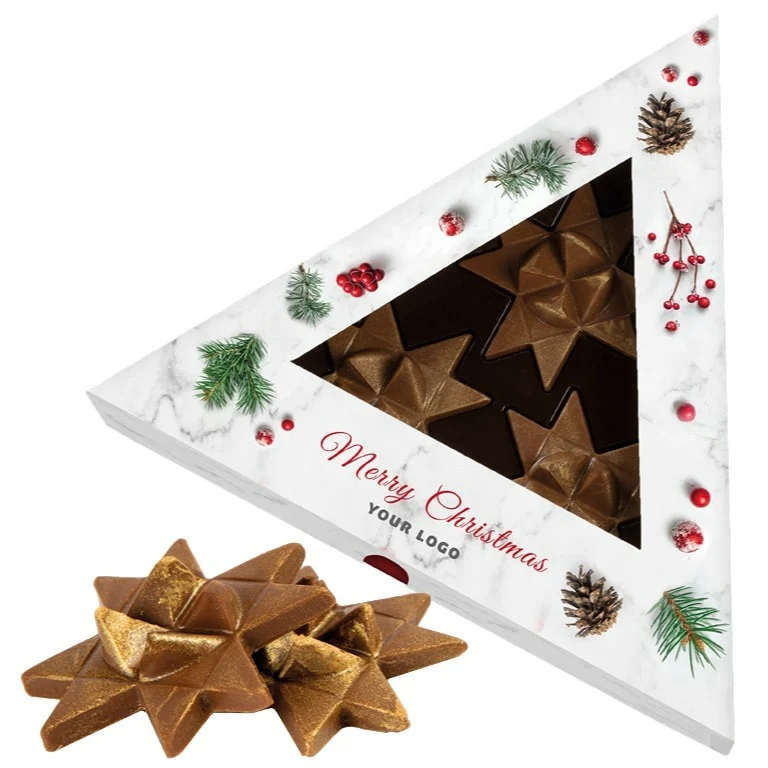 3 Chocolate Stars met Eigen Ontwerp
