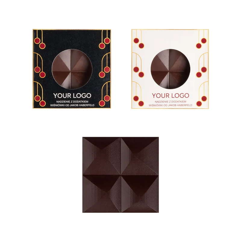 Chocoladereep Cherry Delight – Jakob Haberfeld in eigen verpakking