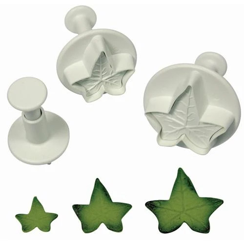 PME Ivy Leaf Plunger Cutter set 3 stuks