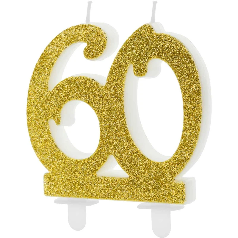 Partydeco | Verjaardagskaars 60 goud
