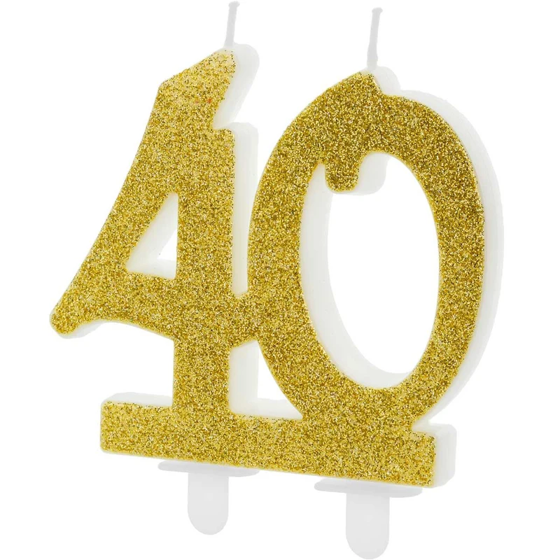 Partydeco | Verjaardagskaars 40 goud