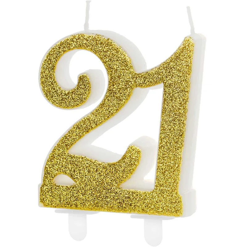 Partydeco | Verjaardagskaars 21 goud