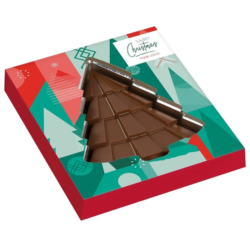 Mini Chocolade Kerstboom in Eigen Verpakking