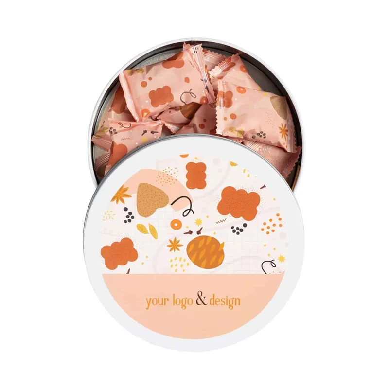 Gingerbread met Logo in een Luxe Blik – Een Verhaal van Smaak, Warmte en Branding
