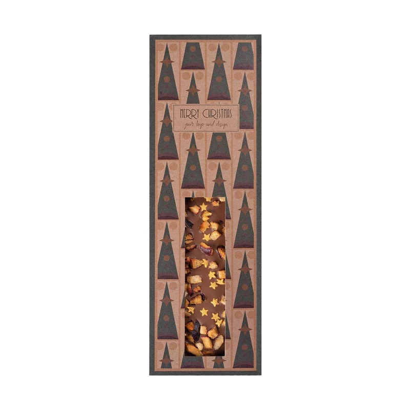 Chocolade Long Bar – Luxe Reep met Feestelijke Toppings