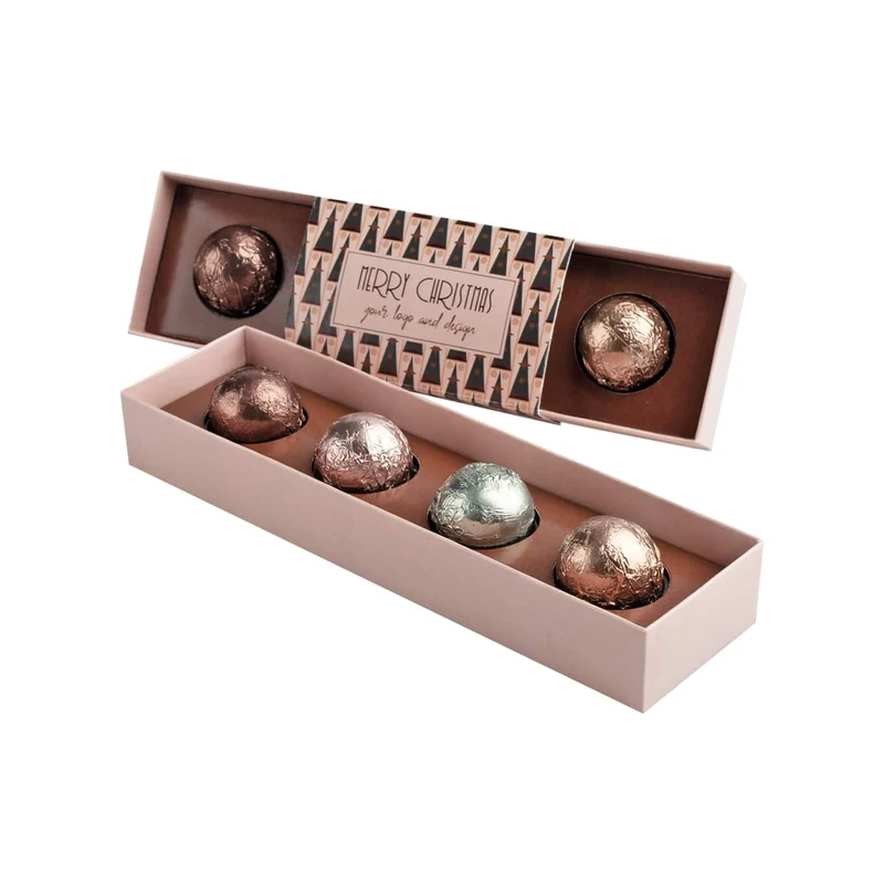 Sweet Sphere Pralines 4 pcs – Luxe Pralines in Feestelijke Geschenkdoos