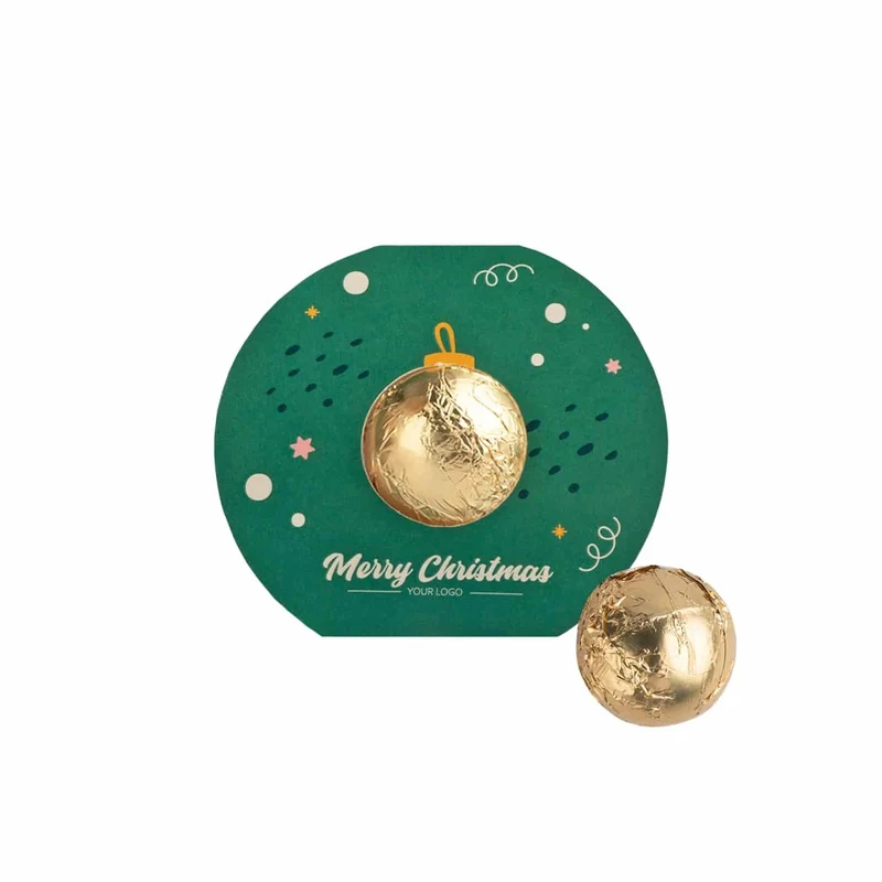 Praline Sweet Sphere Holder – Feestelijke Praline in Kerstbal Kaart
