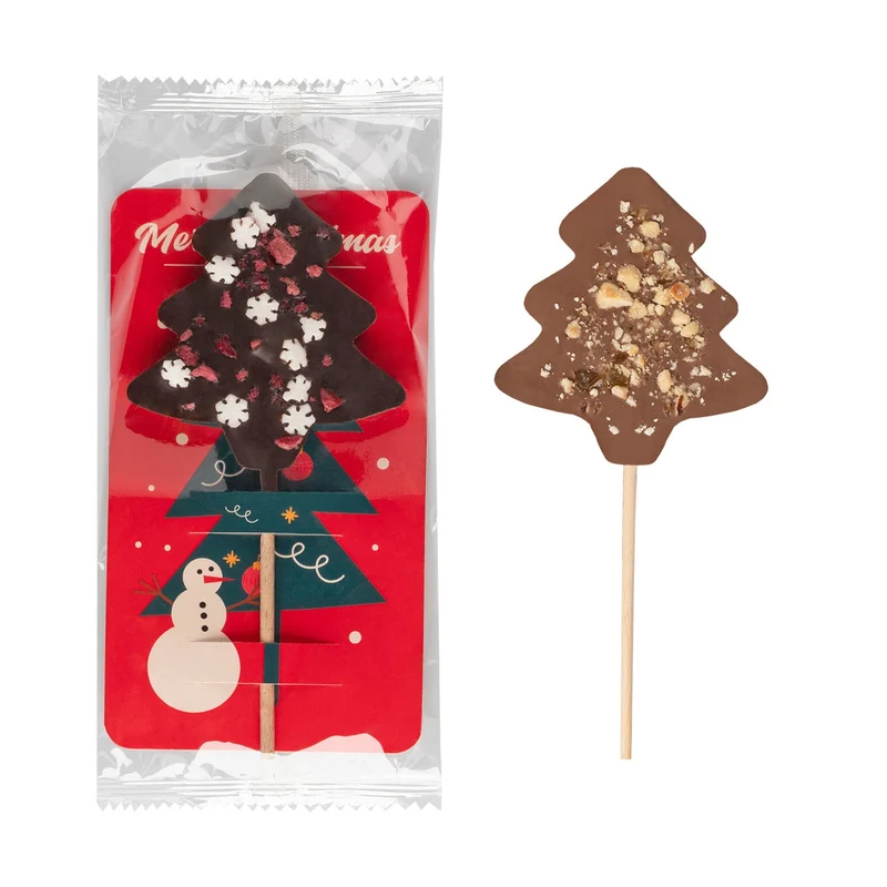 Chocolade Lolly – Kerstboom op een stokje