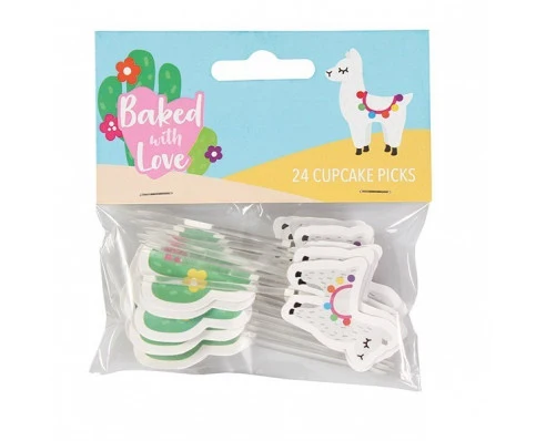 Culpitt Cupcake Prikkers Lama/Cactus 24stuks