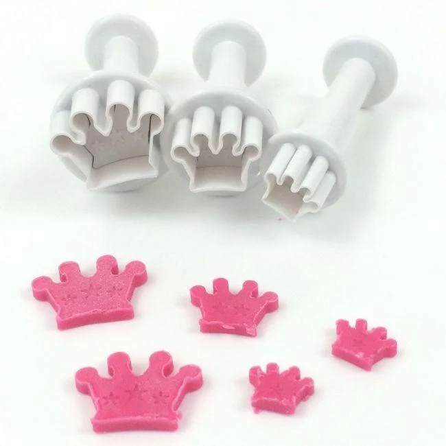 Dekofee Mini Plungers Crowns set 3 stuks.