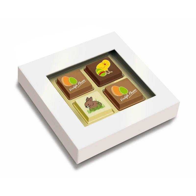 Paaspralines met logobedrukking