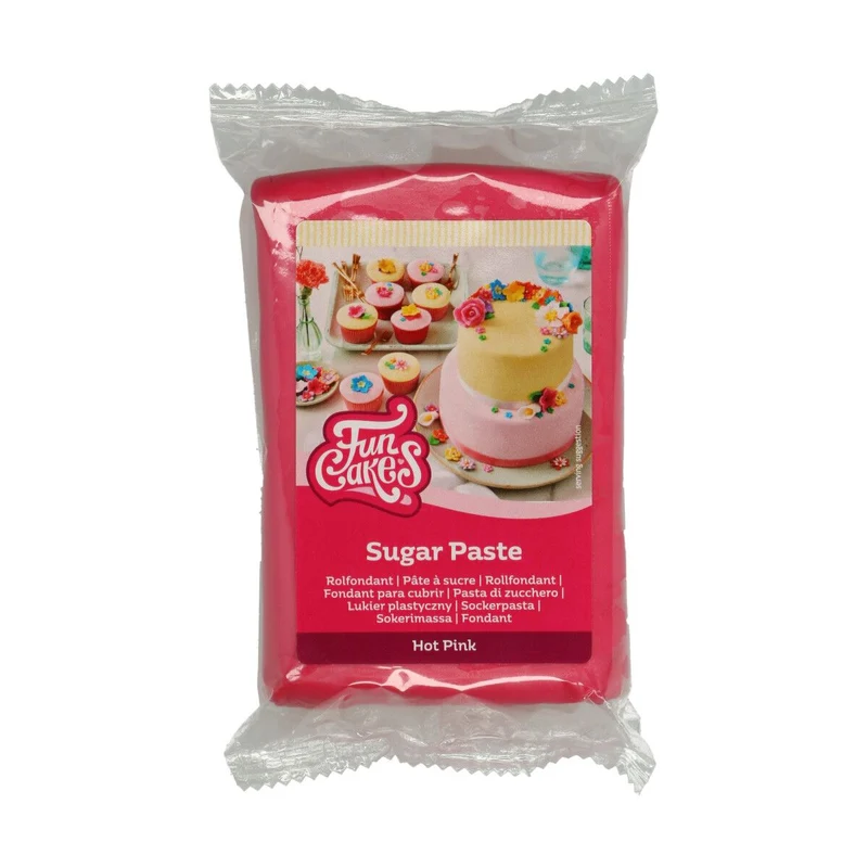 FunCakes Rolfondant Roze Hot Pink 250 gram.