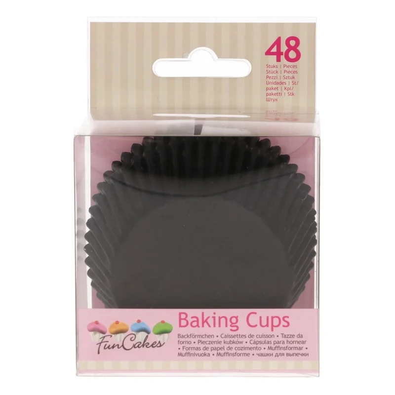 FunCakes | Baking Cups Black / zwart(set/48)