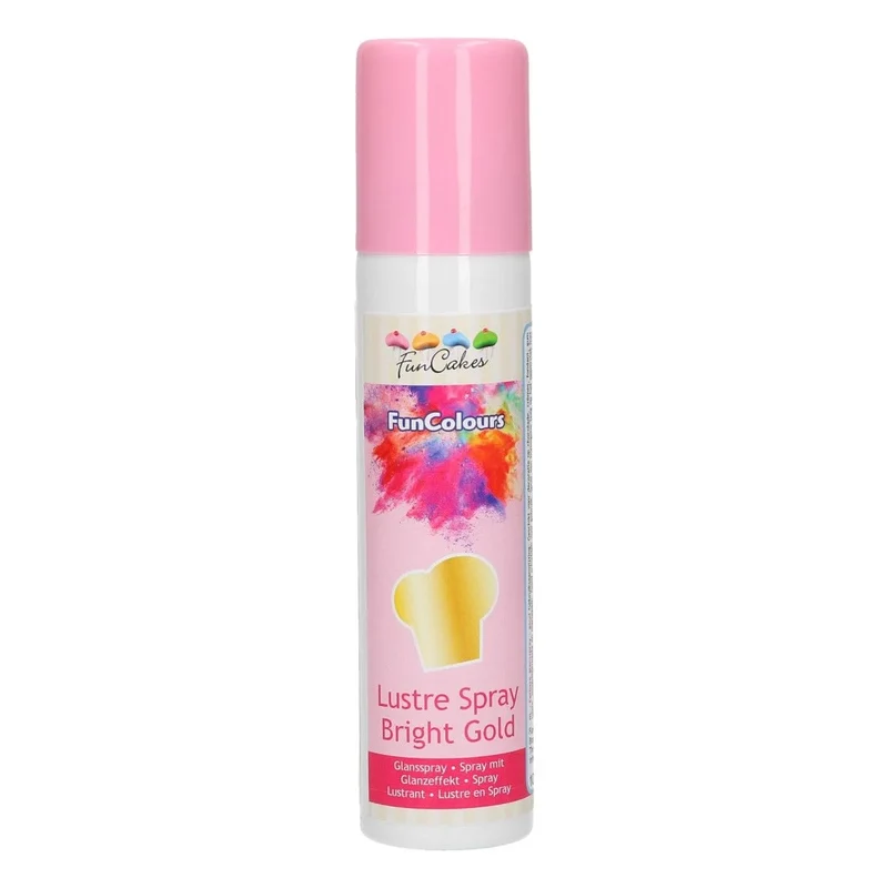 FunCakes | Metallic Lustre Spray Bright Gold (100ml)
