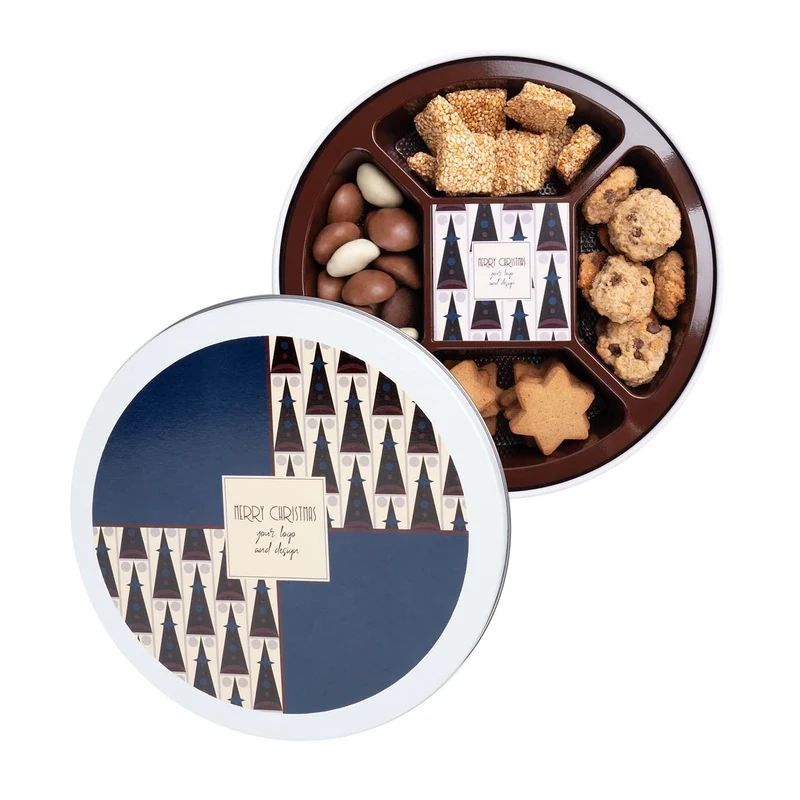 Cookie Quattro – Luxe Koekjesassortiment in Herbruikbare Geschenktrommel