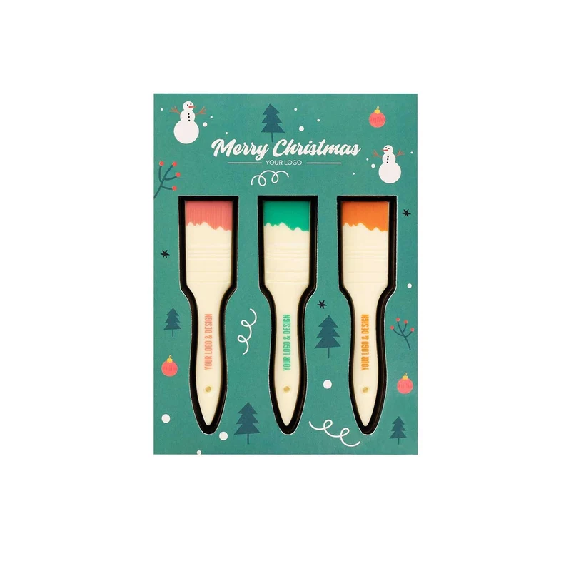 Chocolade Kwasten Set 3 Stuks