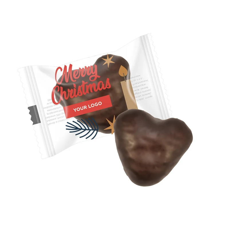 Chocolade-Gevuld Gingerbread Hartje in Eigen Verpakking