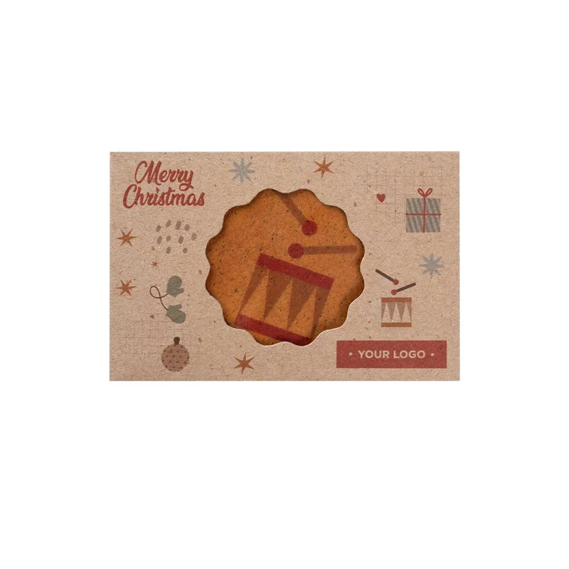 Koekjes met logo – 3-delige kerstverpakking