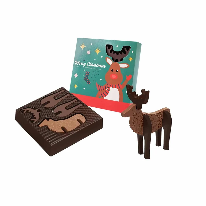 Reindeer Choco Puzzle 3D