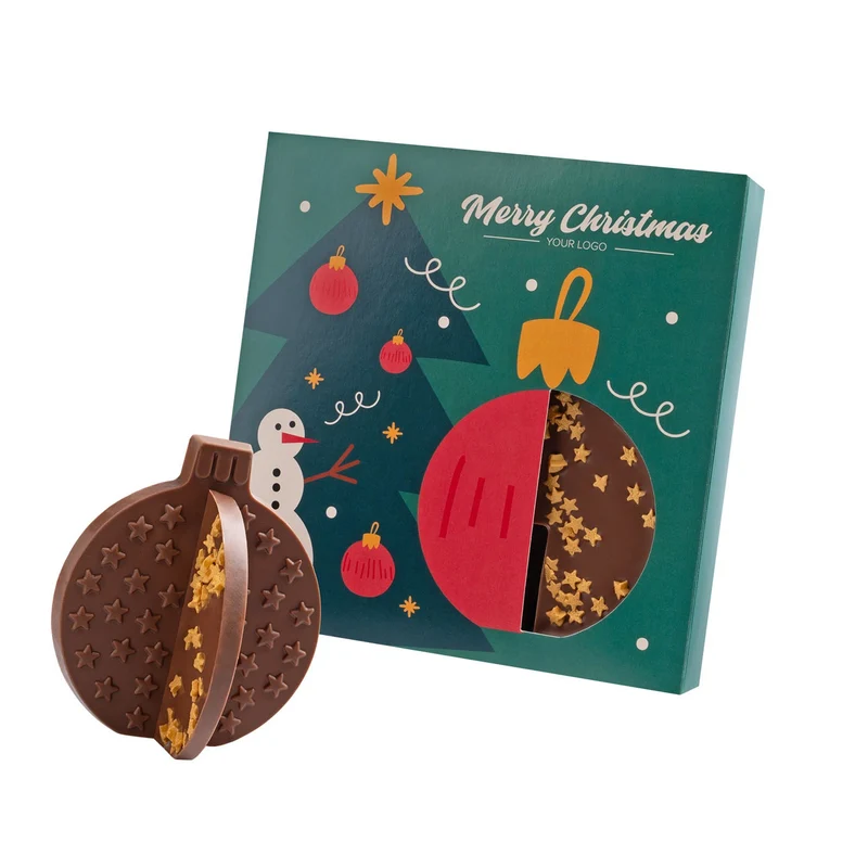 Choco Puzzel Kerstbal 3D in eigen verpakking